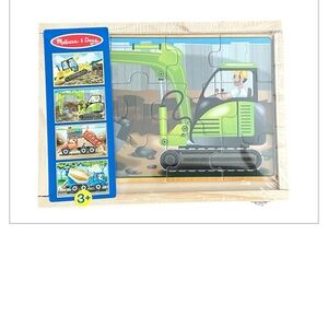 Melissa & Doug 4 Construction Vehicle Puzzles